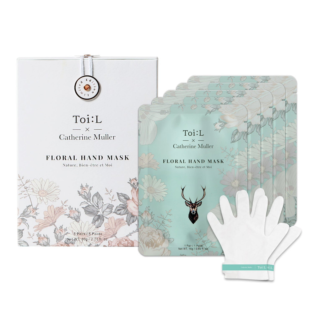 Toi:L x Catherine Muller Floral Hand Mask ( 1 box 5Pairs)